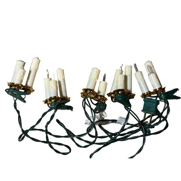Christmas Candle String Light Set of 15 indoor Clip-on Lights - Picture 2 of 11
